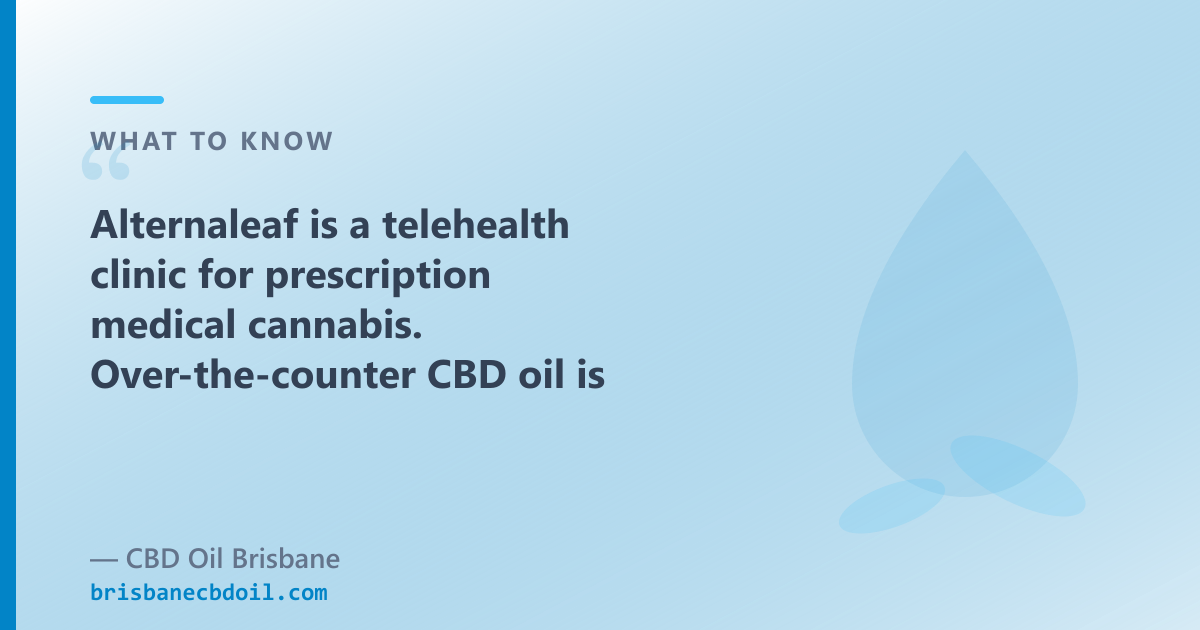 Scale doesn't change what Alternaleaf is: a prescription clinic, not an OTC CBD oil shop