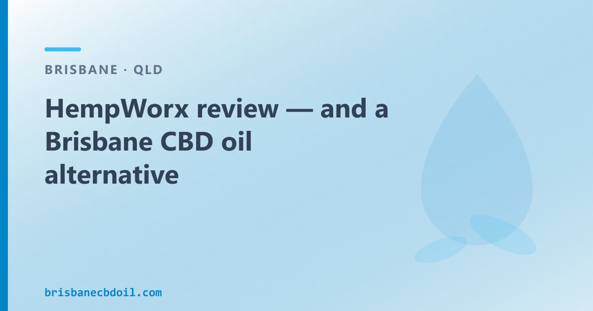 HempWorx review — an Australian CBD Oil Alternative